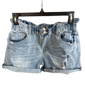 Indigo Rein Blue Jean Shorts Relaxed Fit Distressed